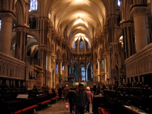 Interior of Canterbury Cathedral.